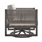 Armen Living Cuffay Outdoor Patio Swivel Glider Lounge Chair in Dark Brown Aluminum with Cushions 840254332461 - alternate 5